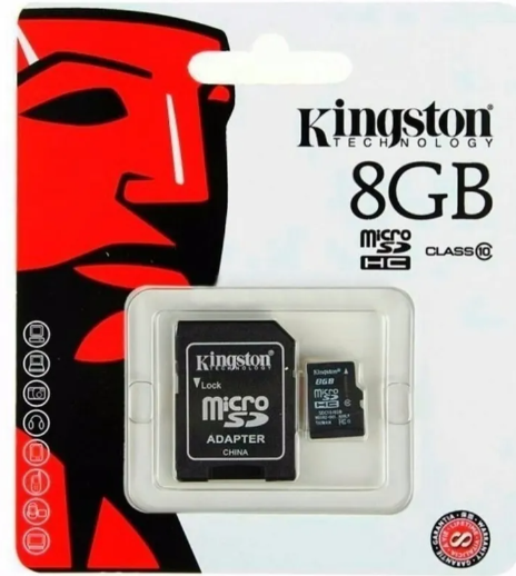 📦 Tarjeta de Memoria Kingston microSDHC 8GB – Clase 10