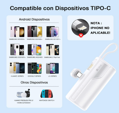 🔋 Power Bank 1Hora GAR262 – 4500 mAh, Tipo C