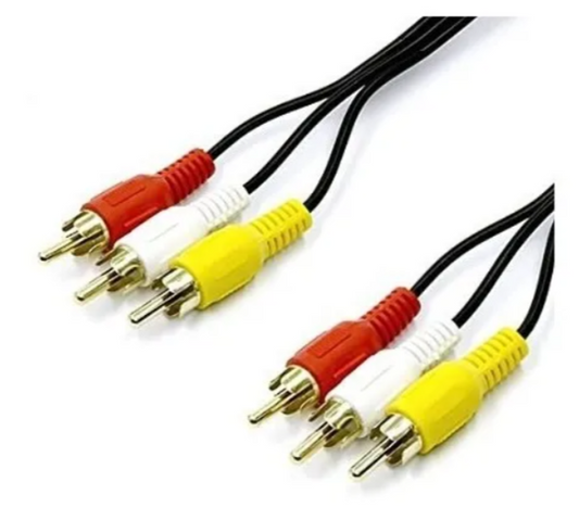 🔌 Cable RCA Audio y Video Macho-Macho 6 Puntas