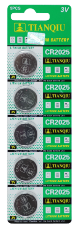 🔋Pila de Litio CR2025 (5 piezas)