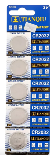 🔋Pila de Litio CR2032 (5 piezas)