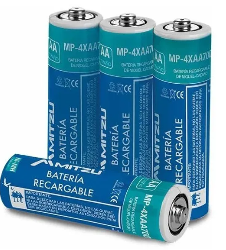 🔋 Pila Recargable AA 700mAh – Mitzu MP-4XAA700 (Paquete con 4)