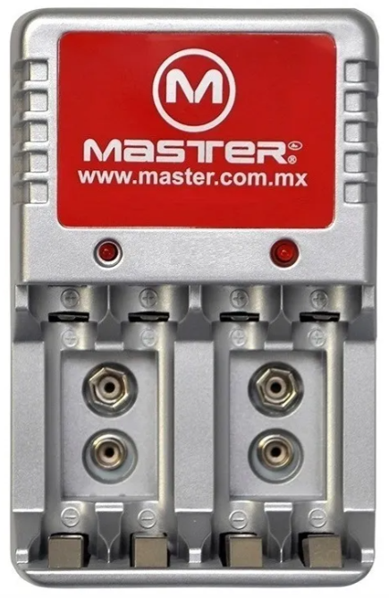 🔋 Cargador de Baterías Master EL10-2AA2AAA – Incluye 2 Baterías AA de 3000 mAh y 2 AAA de 1200 mAh