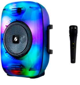 🔊 Bocina Bluetooth Recargable KTS-1896 – 8" con Micrófono, Radio FM y Luces LED