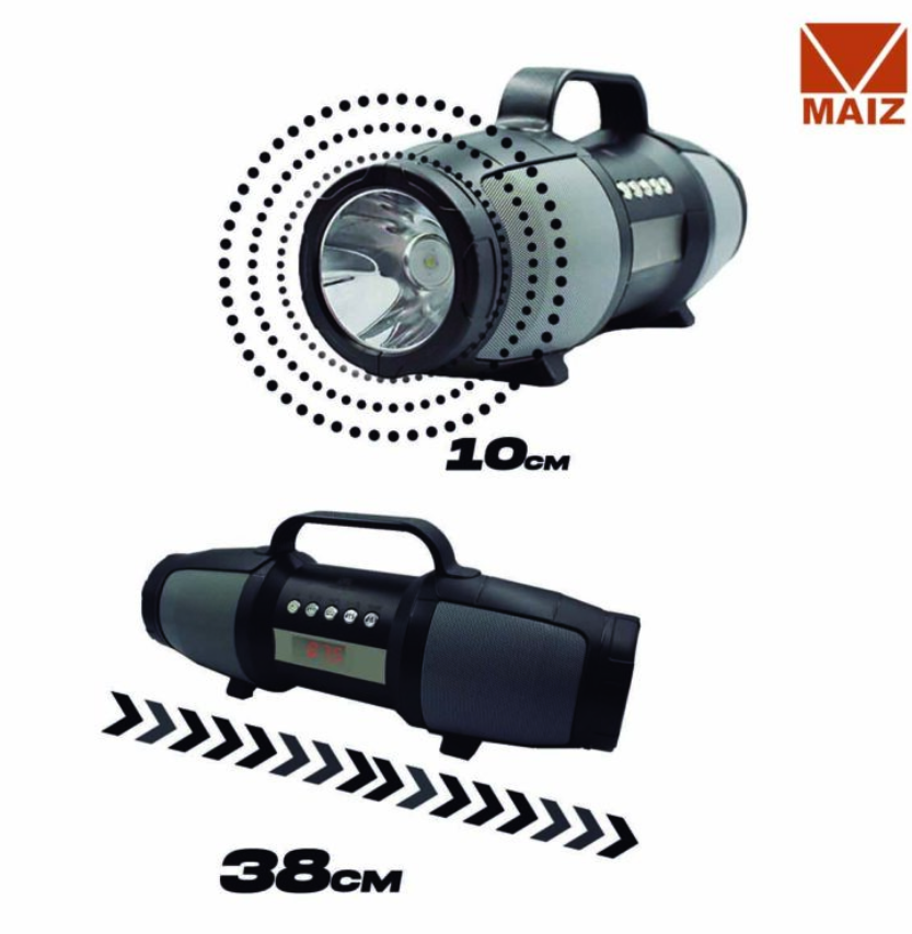 🔊 Bocina Bluetooth con Panel Solar y Linterna y dos altavoces de 3" BC-345
