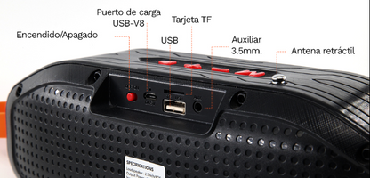 🧰 Bocina Portátil Bluetooth FOL D02 3"