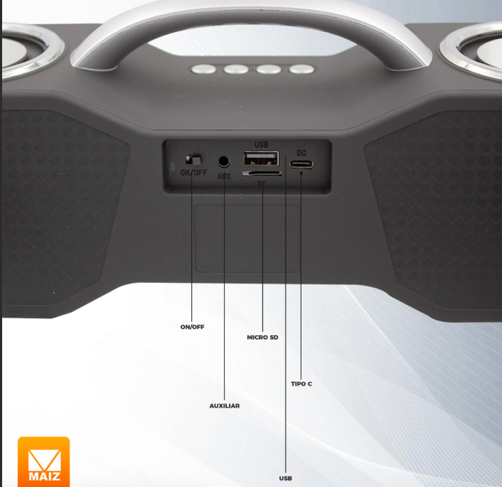 🧰 Bocina Bluetooth Maiz YM-016 (4 x 3")