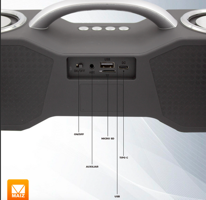 🧰 Bocina Bluetooth Maiz YM-016 (4 x 3")