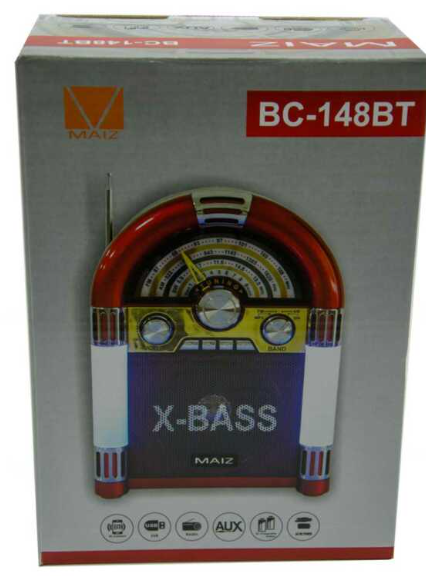 🧰 Bocina Mini Rockola X-Bass Portátil Maiz BC-148 (3")