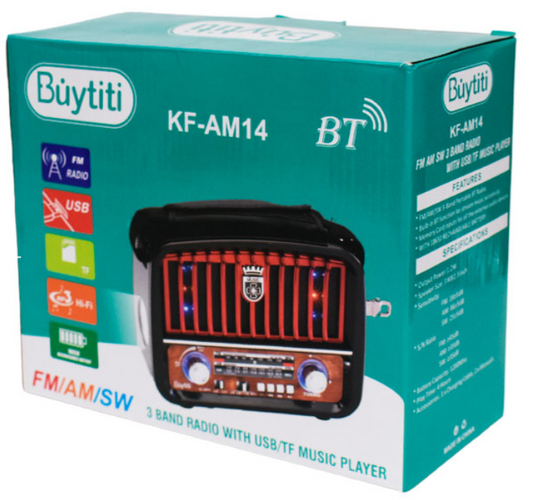 🧰 Radio Vintage KF-AM14 con Bluetooth