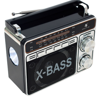 🧰 Radio Portátil KTF-1466 con Bluetooth y Linterna