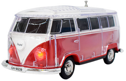 🧰 Bocina Bluetooth CH-M239 con diseño de camioneta clásica VW 3"