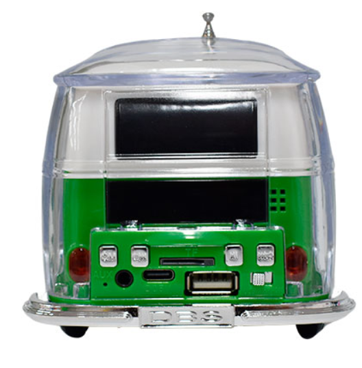 🧰 Bocina Bluetooth CH-M239 con diseño de camioneta clásica VW 3"