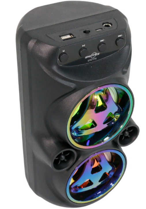 🧰 Bocina Bluetooth GTS-1772 con doble altavoz de 3" y micrófono alámbrico