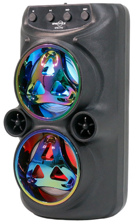 🧰 Bocina Bluetooth GTS-1772 con doble altavoz de 3" y micrófono alámbrico