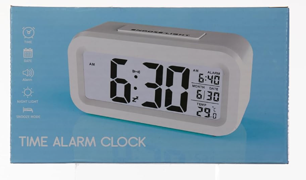 🕒 Despertador Digital con Temperatura y Calendario Perpetuo