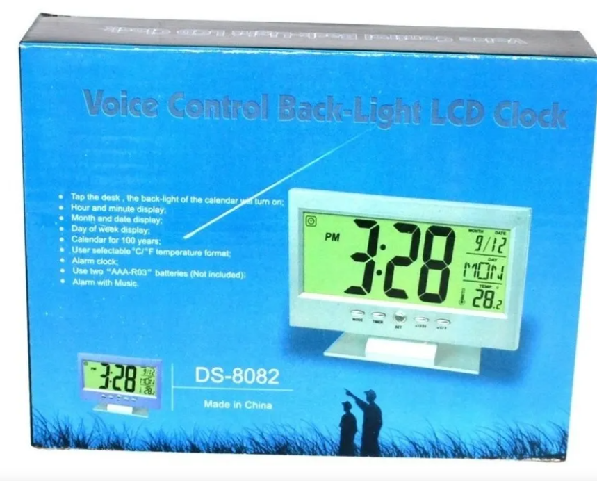 🕒 Reloj Despertador Digital Pantalla LCD LED DS-8082