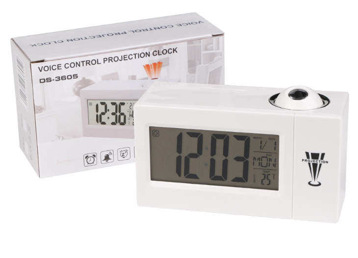 🕒 Reloj Digital con Proyección y Control por sonido DS-3605