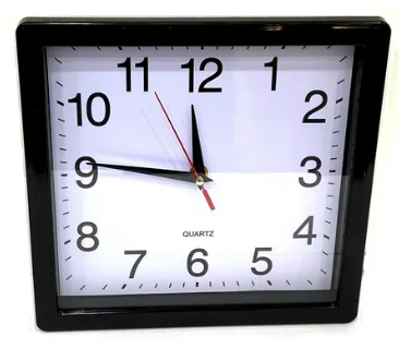 🕒Reloj de pared cuadrado negro QUARTZ