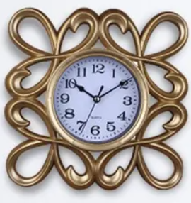 🕒Reloj de pared trébol bronce QUARTZ