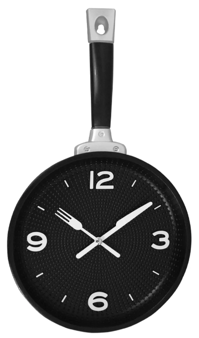 🕒Reloj de pared sartén negro