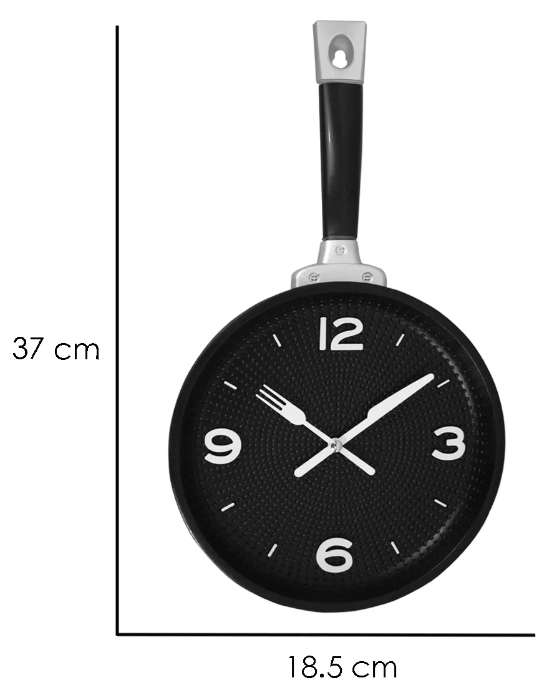 🕒Reloj de pared sartén negro