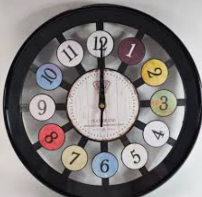 🕒Reloj de pared circular con números de colores FRAMBRAND