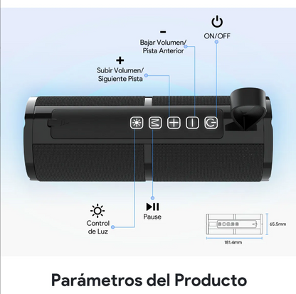 🔊 Bocina Bluetooth Portátil 1Hora BOC-060 2" – Sonido Estéreo HD