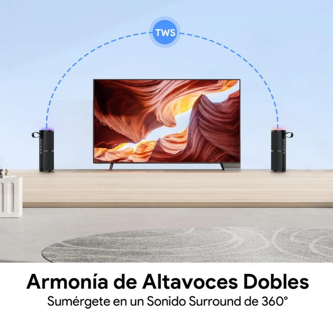 🔊 Bocina Bluetooth Portátil 1Hora BOC-060 2" – Sonido Estéreo HD