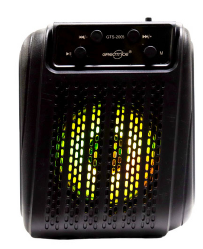 🔊 Bocina Portátil Bluetooth GTS-2005 – 3" con Micrófono y Luces LED