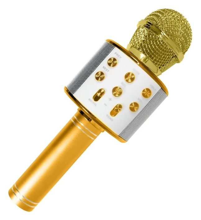 🎤 Micrófono Inalámbrico de Karaoke Bluetooth WS-858 – Con Altavoz Integrado y Efectos de Voz