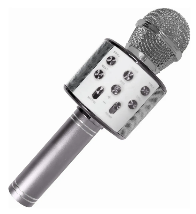 🎤 Micrófono Inalámbrico de Karaoke Bluetooth WS-858 – Con Altavoz Integrado y Efectos de Voz