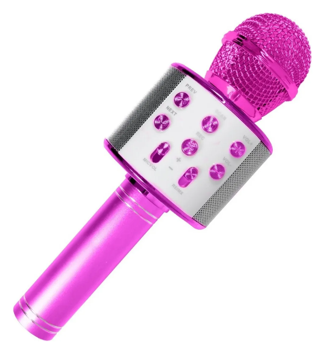 🎤 Micrófono Inalámbrico de Karaoke Bluetooth WS-858 – Con Altavoz Integrado y Efectos de Voz