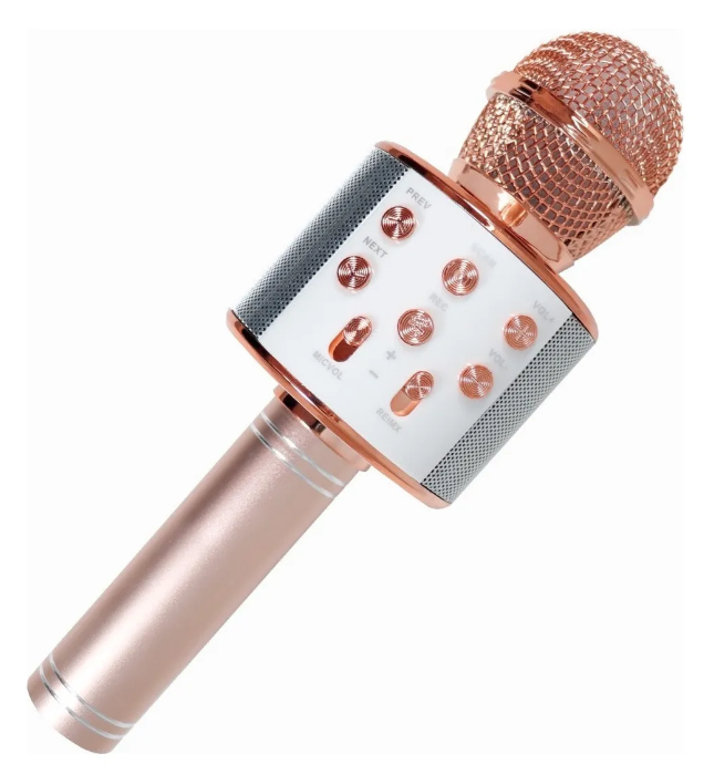 🎤 Micrófono Inalámbrico de Karaoke Bluetooth WS-858 – Con Altavoz Integrado y Efectos de Voz