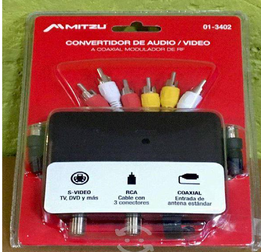 🔌 Convertidor de Audio y Video RCA a Coaxial MITZU 01-3402