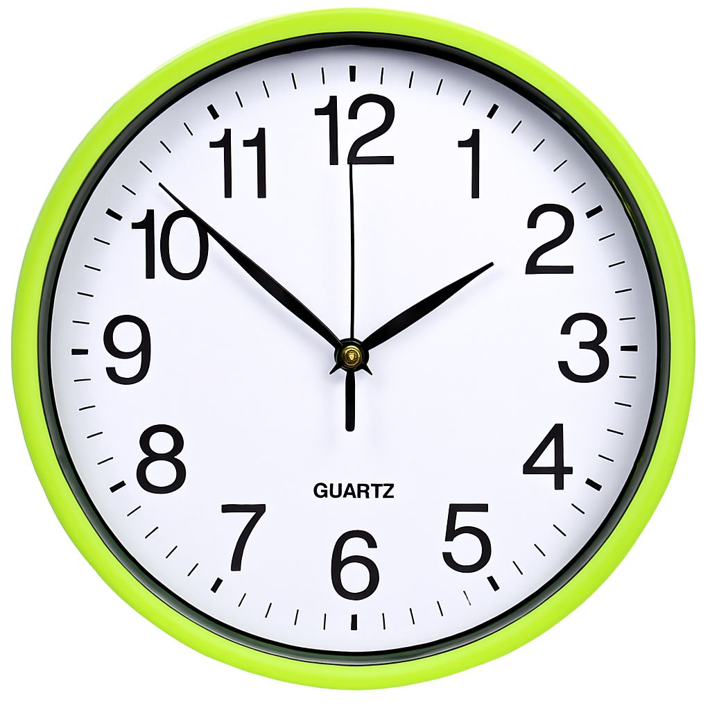 🕒Reloj de pared redondo verde QUARTZ