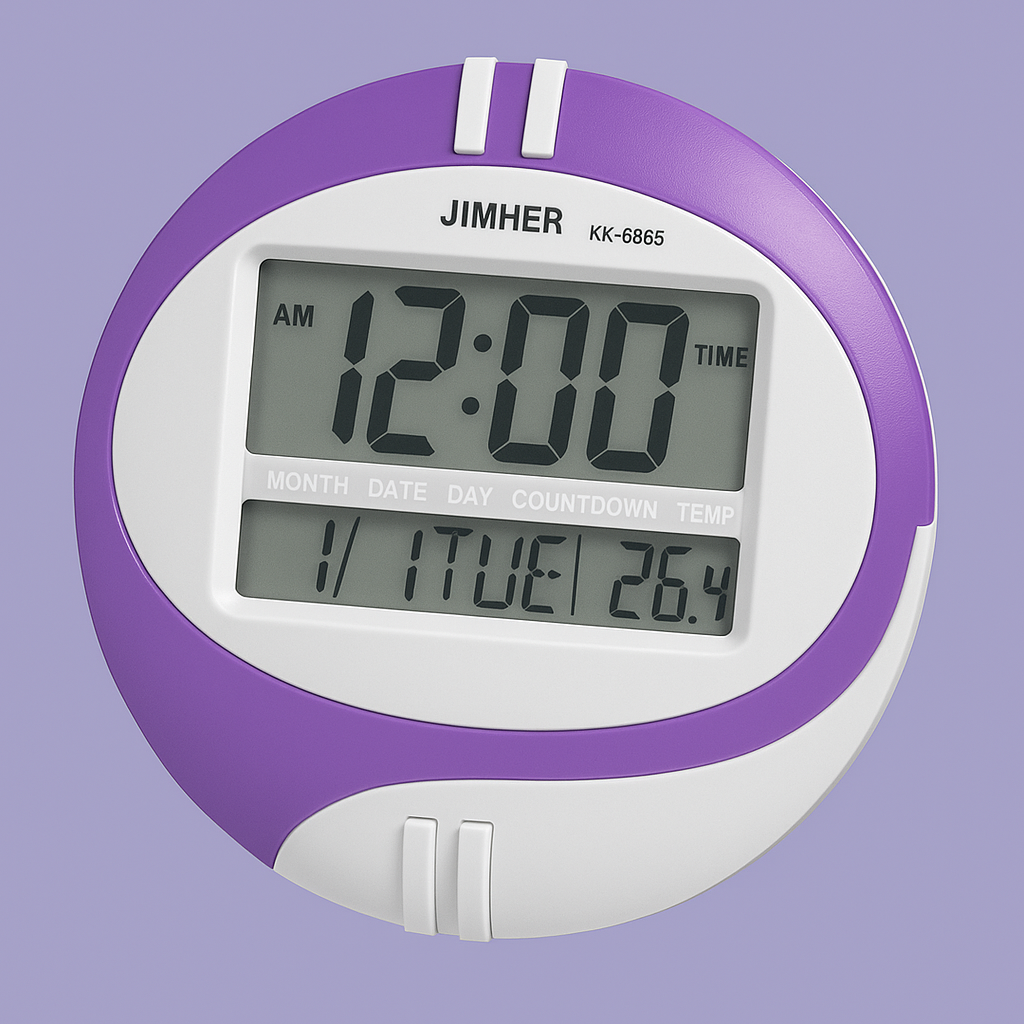 🕒 Reloj Digital Jimher KK-6865 (Diseño Ovalado)