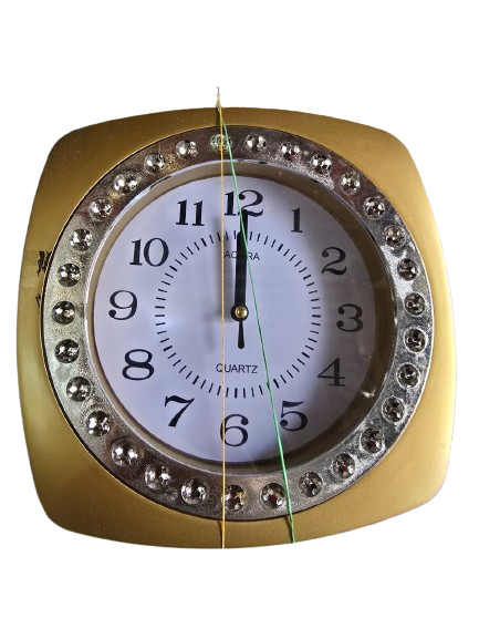 🕒Reloj de pared Cuadrado dorado con plateado ACURA