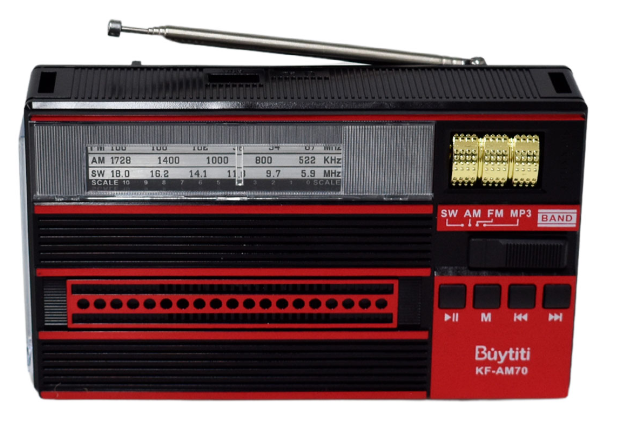 📻 Radio Portátil Buytiti KF-AM70 – AM/FM con Bluetooth, Linterna y Panel Solar