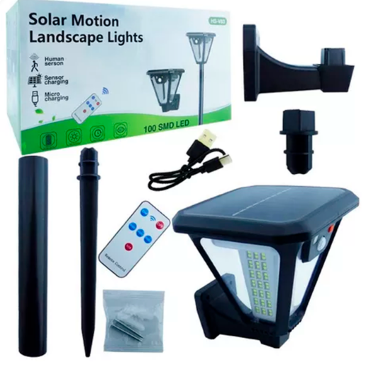 🌟 Lámpara Solar HS-V83 – Luz LED con Sensor de Movimiento